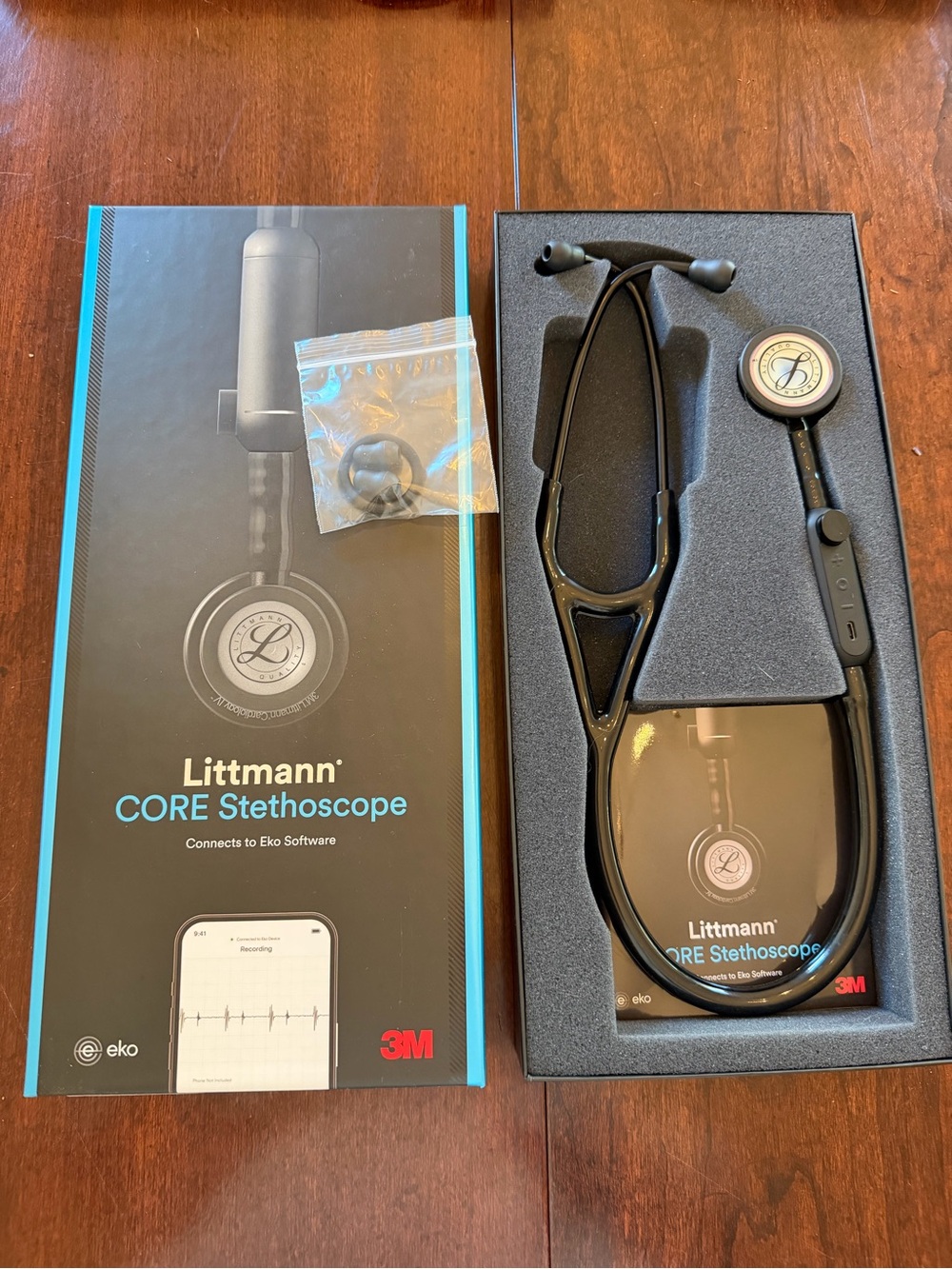 3M Littmann CORE Digital Stethoscope - Black in High Polish Rainbow